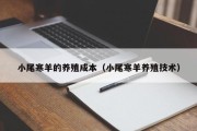 小尾寒羊的养殖成本（小尾寒羊养殖技术）