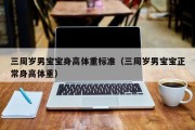 三周岁男宝宝身高体重标准（三周岁男宝宝正常身高体重）