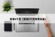 宝宝6个月（宝宝6个月发育标准）